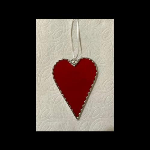 Beautiful Stained Glass Heart 5 inches tall by 3 inches wide