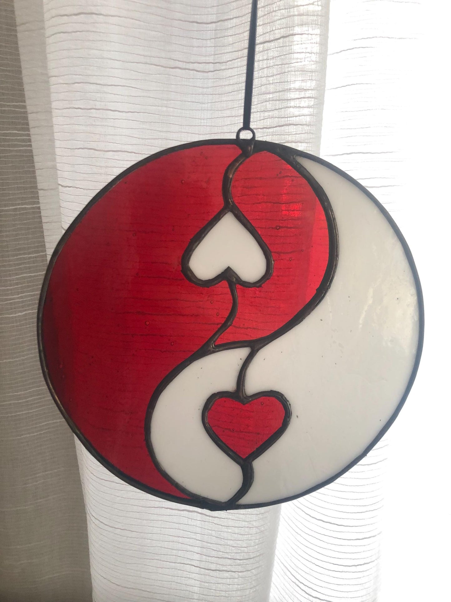 Heart Yin Yang Suncatcher