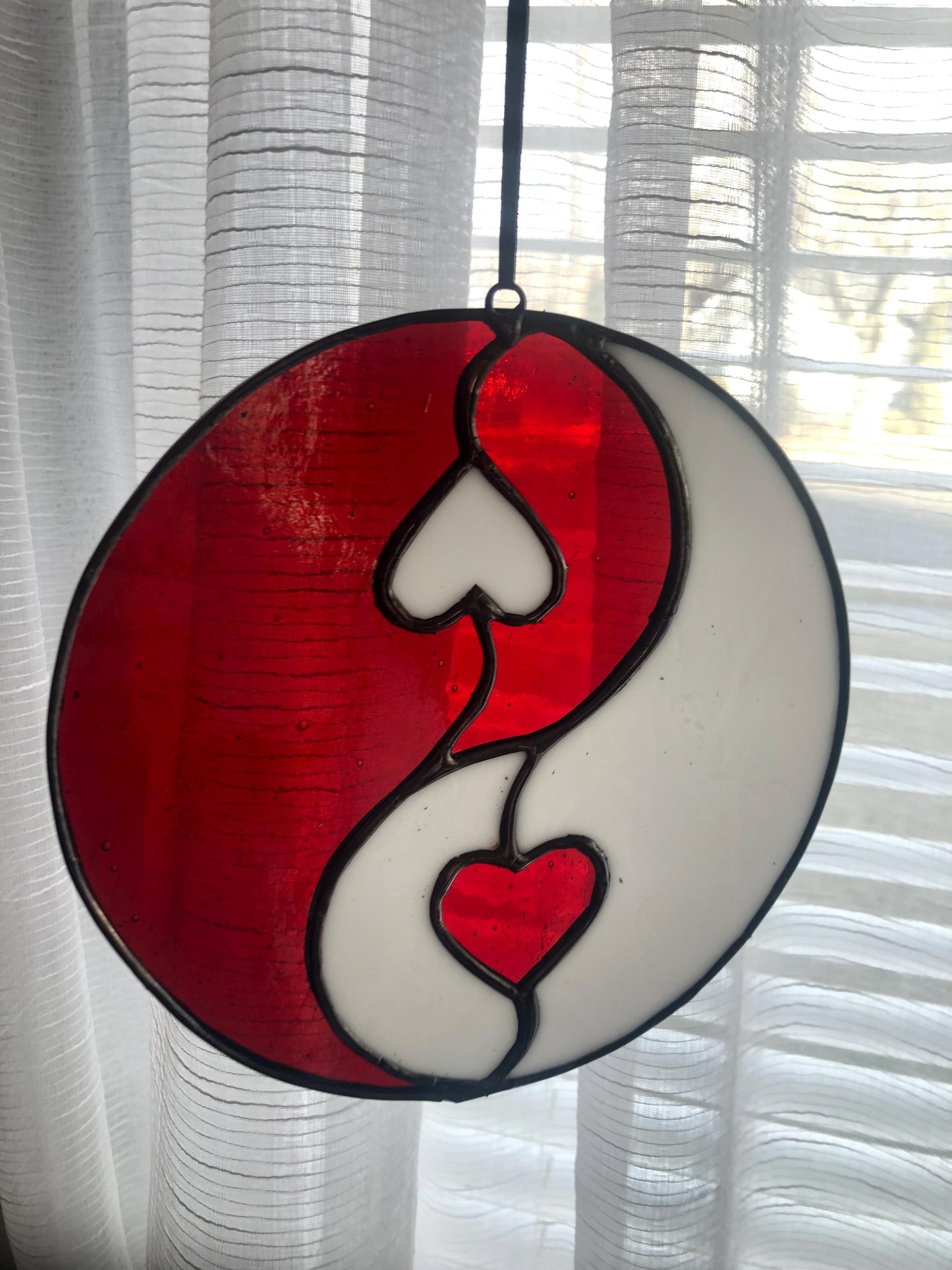 Heart Yin Yang Suncatcher