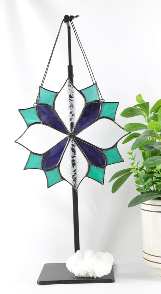 Purple, Green and Clear Sun-Catcher