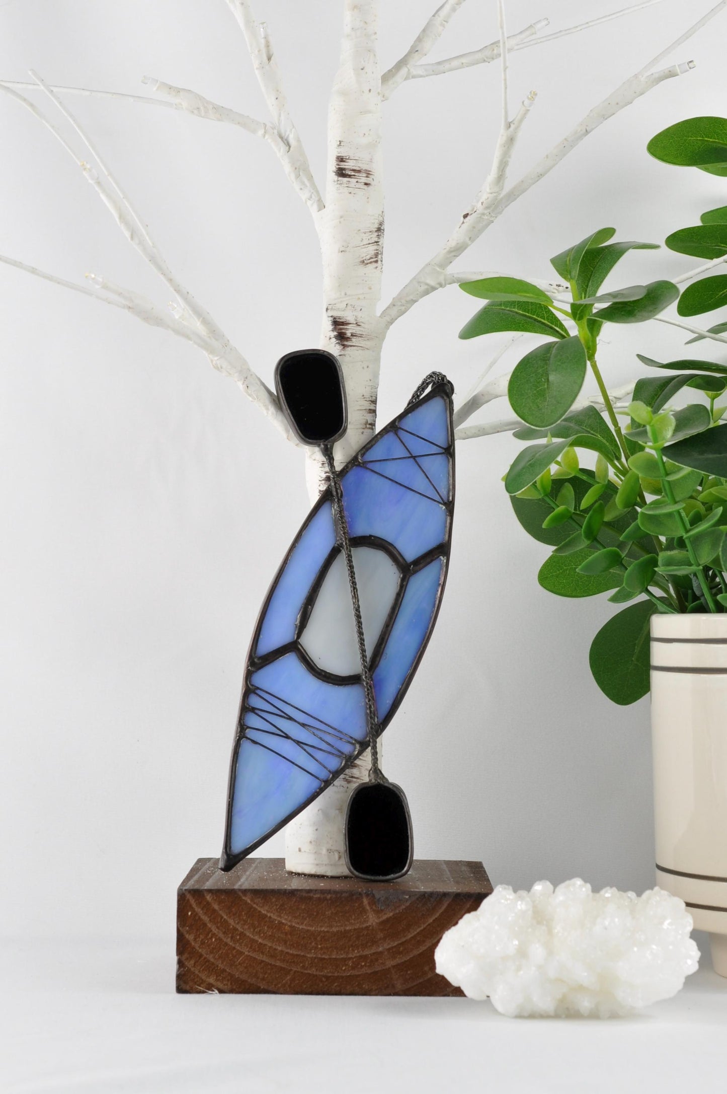 Stained Glass Kayak Suncatcher
