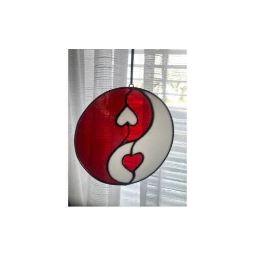 Heart Yin Yang Suncatcher