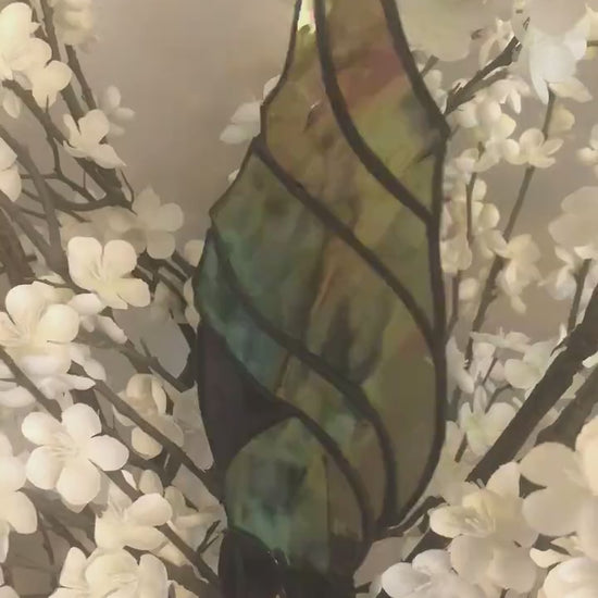 Bat Halloween Décor – Stained Glass Vampire Bat Window Hanging. Great Bat Halloween Gift Stained Glass Suncatcher